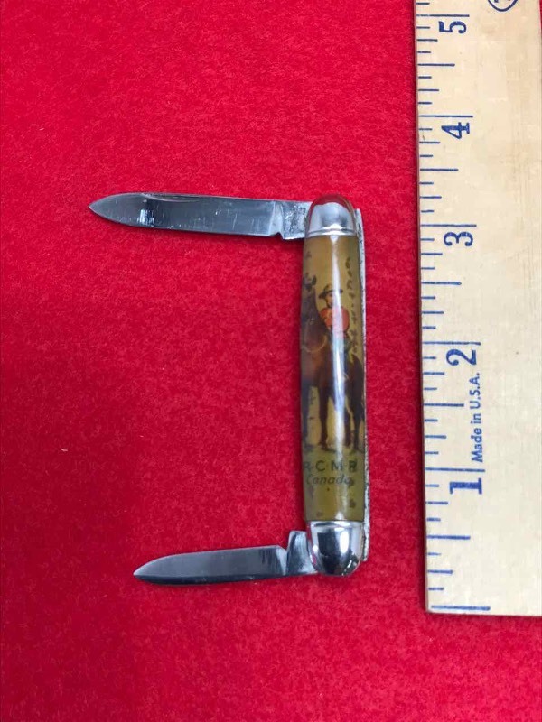 lot 529 image: Knife  R.C.M.P., Richards Sheffield England, 2-Blade (Canadian Mountie)
