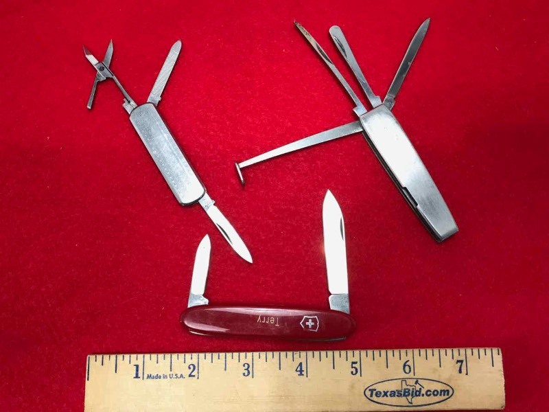 lot 530 image: (3) KnivesTools Victorinox, Stainless Steel Japan, Ely Co. Italy