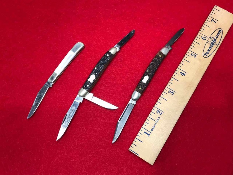 lot 531 image: (3) Small Knives Knap-Howe, Carl Schlieper, Tadpole
