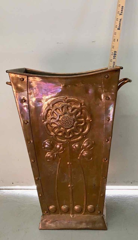 lot 698 image: Pressed Copper Umbrella StandBucket