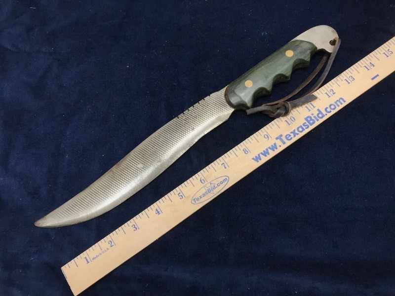 lot 159 image: Knife  Bellota, Made from File, Wood Handle