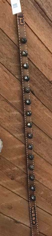 lot 5 image: Christmas  Bells. Long Leather Strap(Terry)