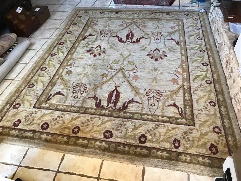 lot 48 image: Area Rug (GoldsTans & Burgundy)