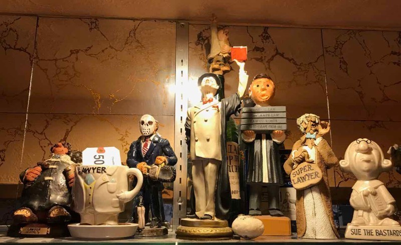 lot 50 image: (8) Figurines Asst. AttorneysLawyers
