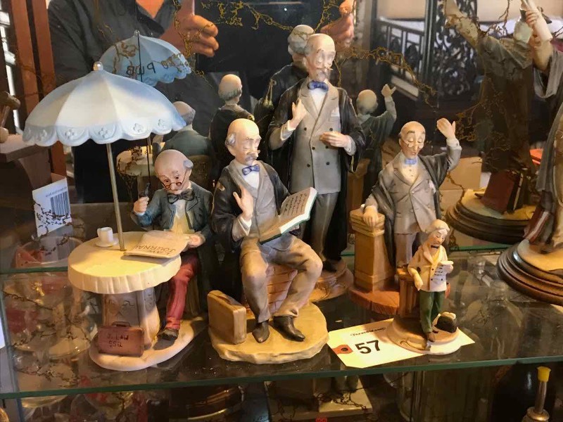 lot 57 image: (5) Asst. Porcelain Figurines, Attorneys