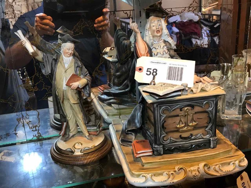 lot 58 image: (2) Figurines Made in Italy, Lawyer & Judge