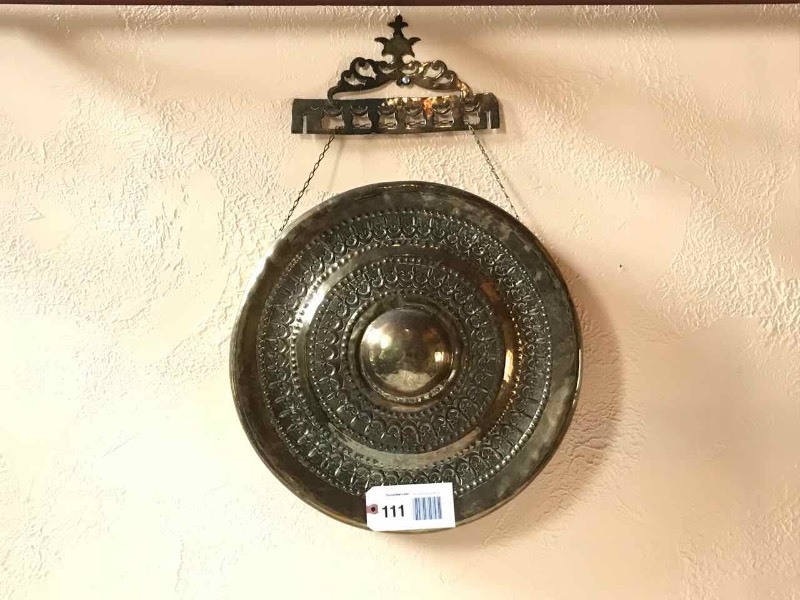 lot 111 image: Brass Gong