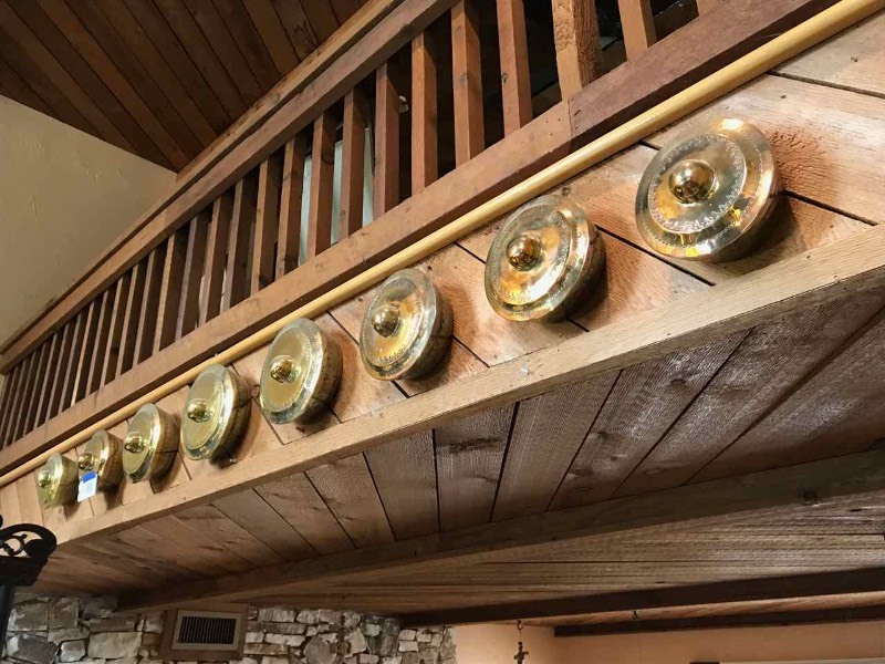 lot 112 image: (8) Brass Gongs