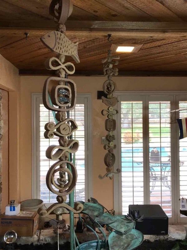 lot 113 image: (2) Pottery Mobiles