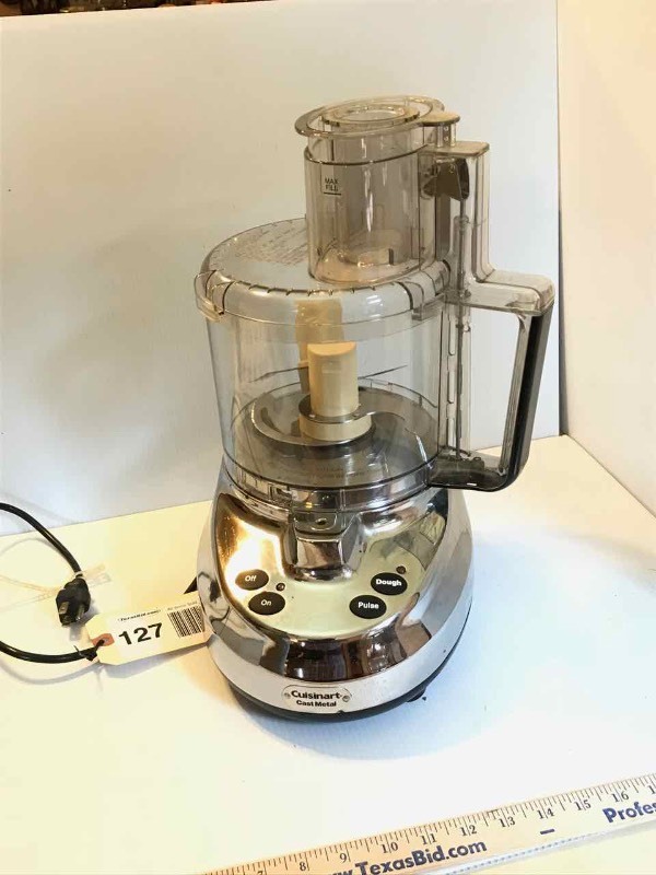 lot 127 image: Cuisinart Cast Metal Food Processor