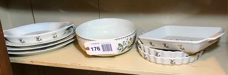 lot 176 image: ASTA Ceramic Platters, Bowls, Quiche Pans