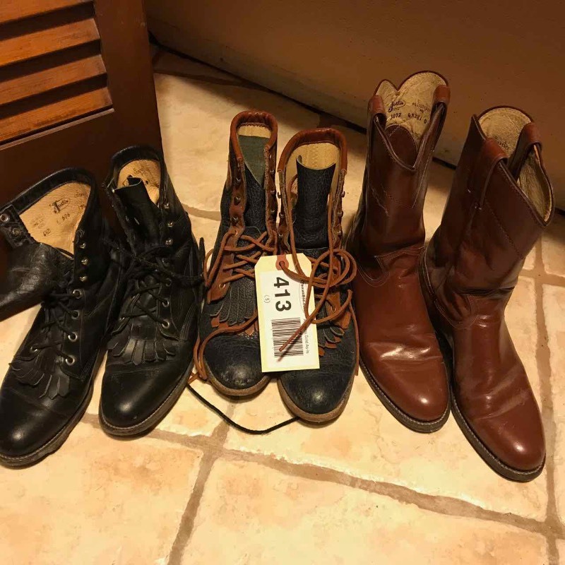 lot 413 image: (3 pair) Womens Justin Boots