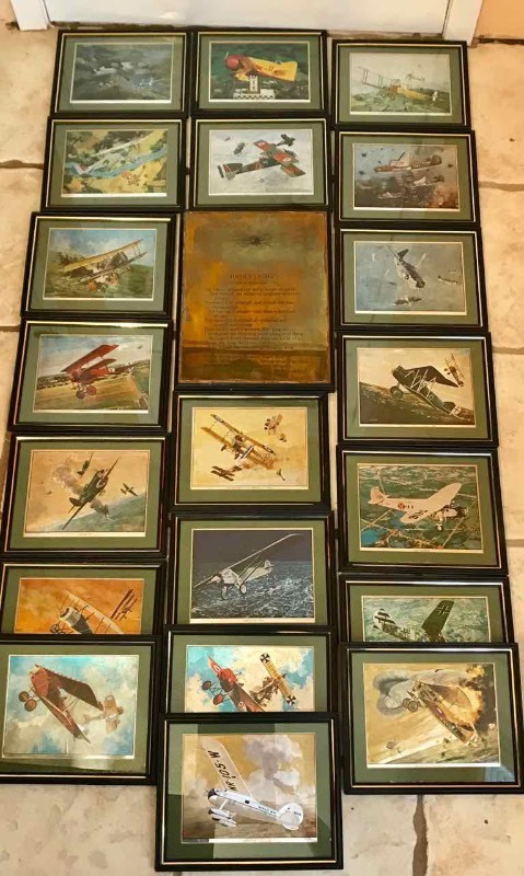 lot 419 image: Aircraft Prints & Poem on Plaque High Flight