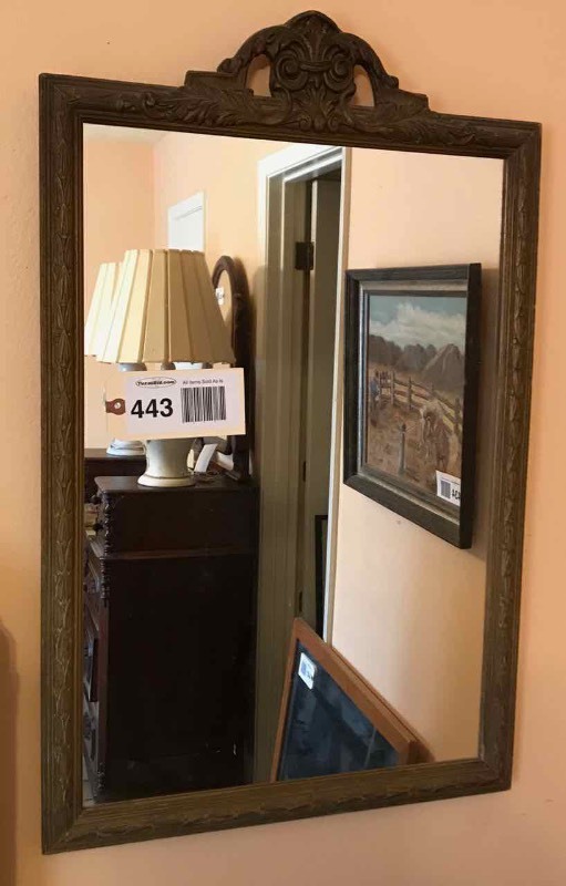 lot 443 image: Antique Mirror