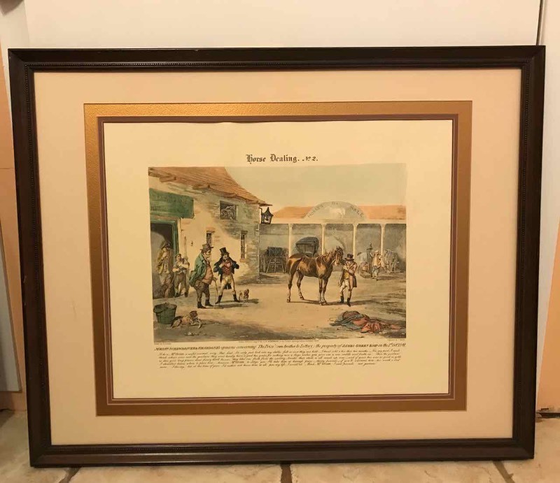 lot 466 image: Framed Print Horse Dealing No. 2 (no glass)