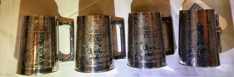 lot 470 image: (4) Tankards (from salvaged brass)