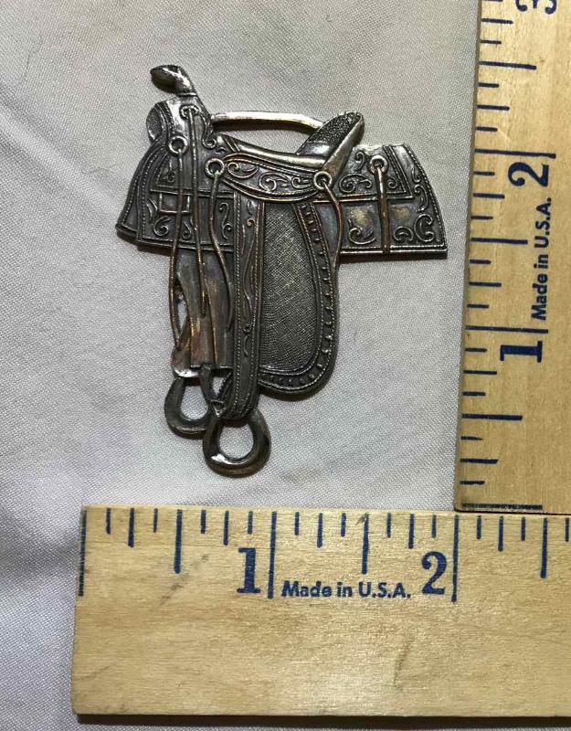 lot 471 image: Watch Fob  Saddle (sterling, Winchester)
