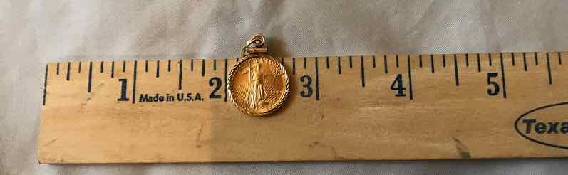 lot 492 image: Pendant 110 Ounce $5 Gold American Eagle Bullion Coin