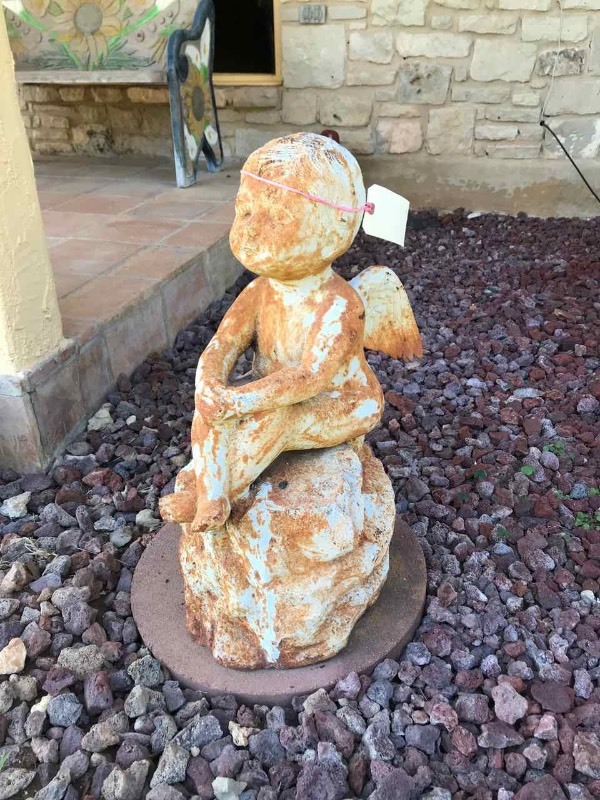 lot 526 image: Cast Iron  Yard Angel
