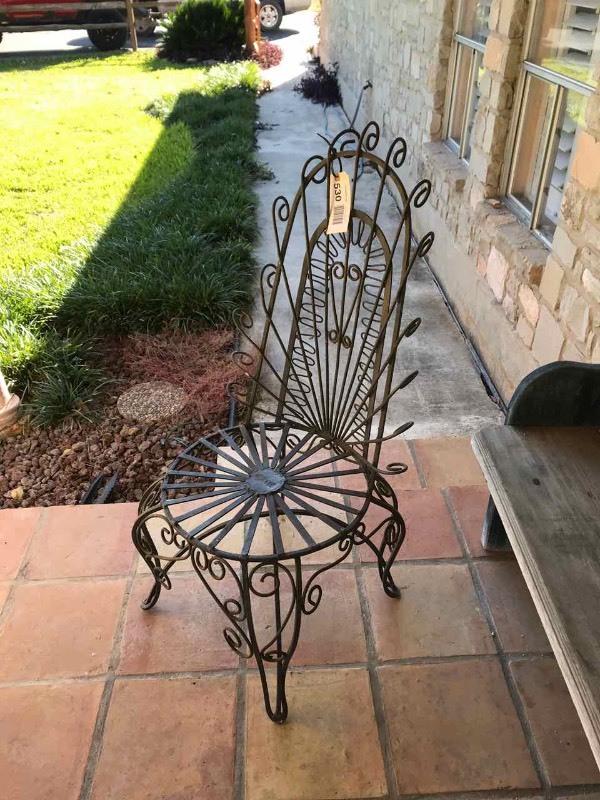 lot 530 image: Wrought Iron Chair