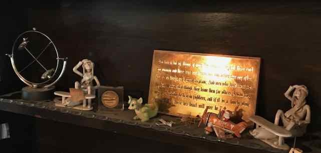 lot 539 image: Asst. Airplane Figures & Hemingway Poem Plaque