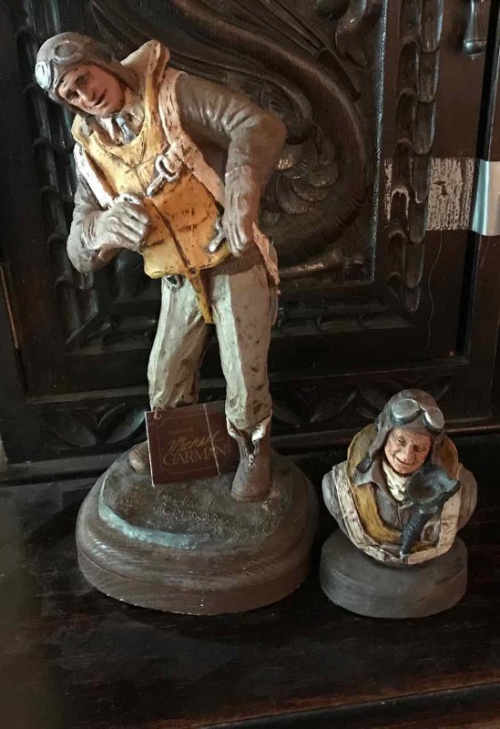 lot 540 image: (2) Michael Garman Statues  Pilots