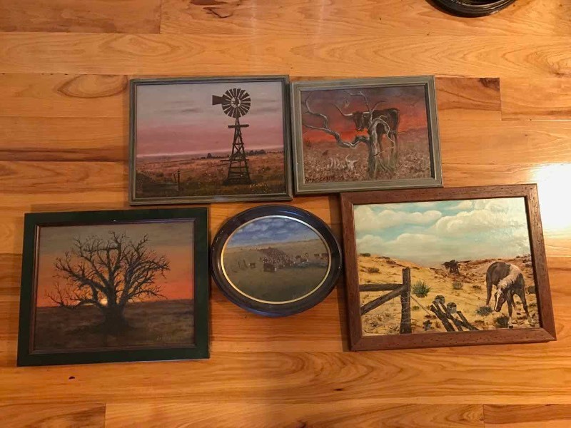 lot 550 image: (5) Original Paintings by Jean Callahan  Ranch Scenes
