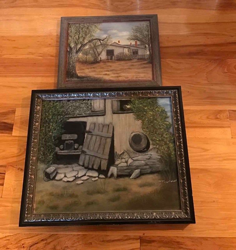 lot 552 image: (2) Original Paintings by Jean Callahan  Homestead Scenes