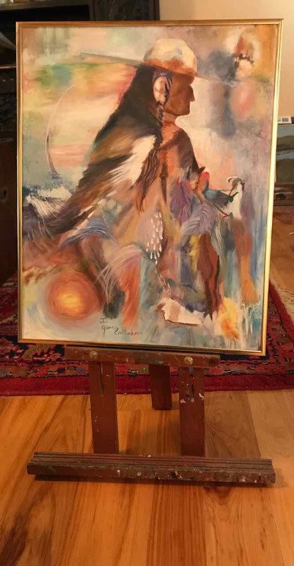 lot 555 image: (1) Original Painting by Jean Callahan  Colorful Spirit