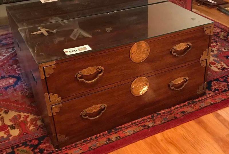 lot 560 image: Oriental 2-Drawer Chest  (Special Note)