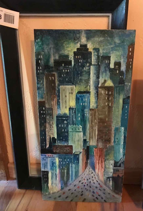 lot 568 image: Original Painting by Jean Callahan  The Big City