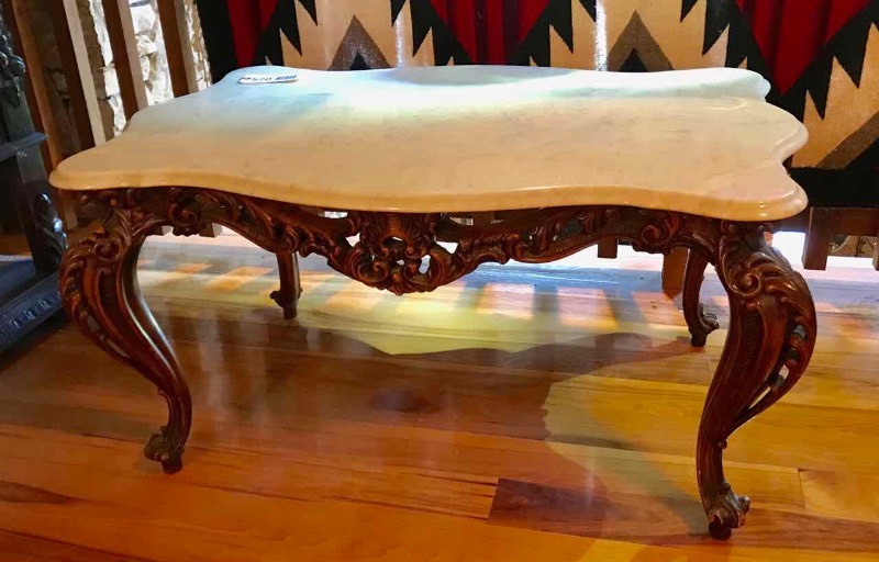 lot 570 image: Marble Top Coffee Table (Special Note)