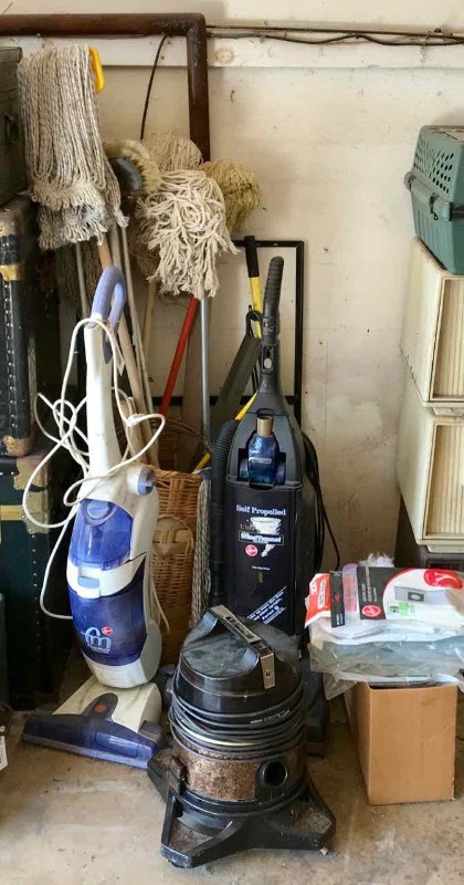 lot 587 image: Asst. Vacuums & a Steamer