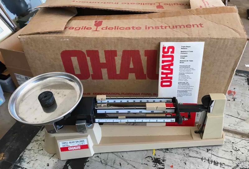 lot 600 image: Scale  Ohause Triple Beam Balance 700 Series
