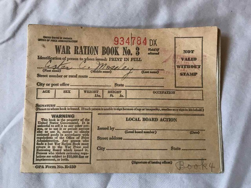 lot 649 image: War Ration Book