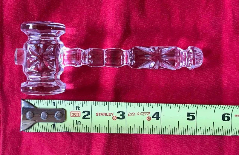 lot 650 image: Glass Gavel