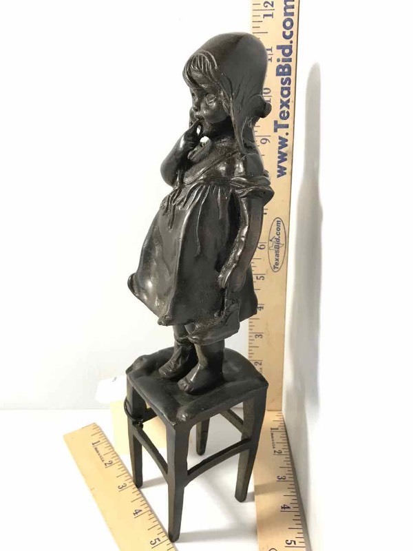 lot 201 image: Bronze Statue Dutch Girl