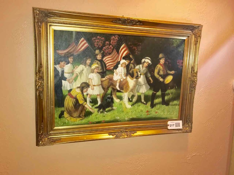 lot 217 image: Giclee  The 4th of July Spirit Parade