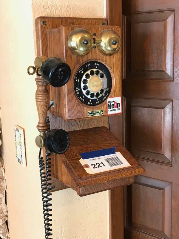 lot 221 image: The Country Store Telephone, Oak