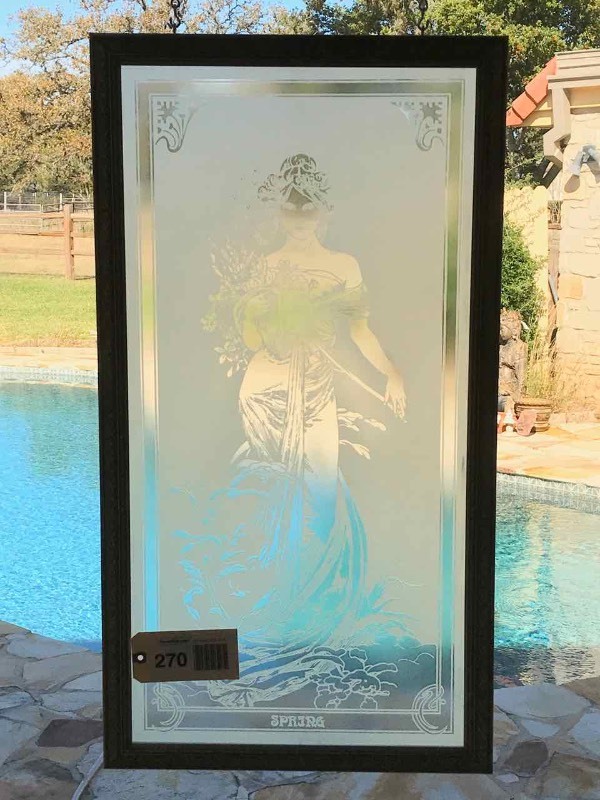 lot 270 image: Frosted Glass Window Panel  Spring