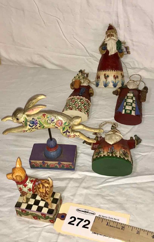 lot 272 image: (2) Jim Shore Figurines  Chihuahua & Rabbit