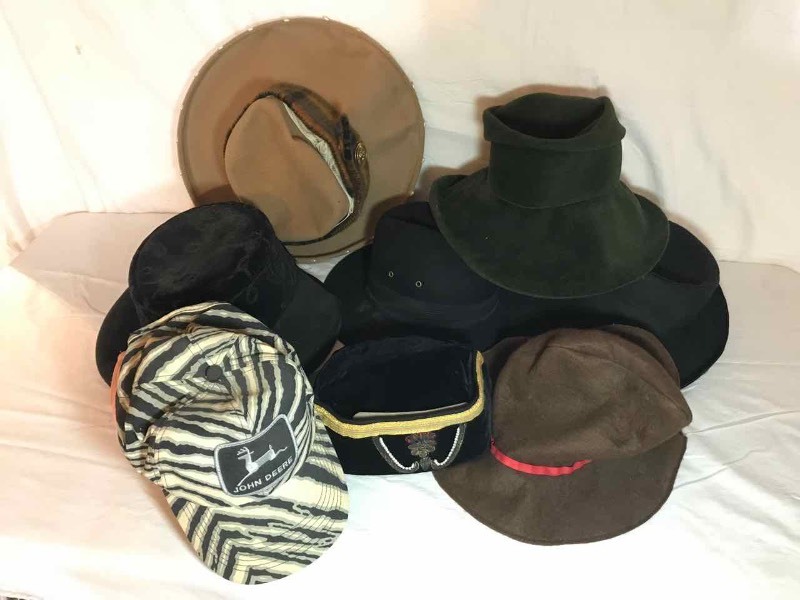 lot 300 image: Ladies Fashion Hats (leather & felt) and Ball Caps