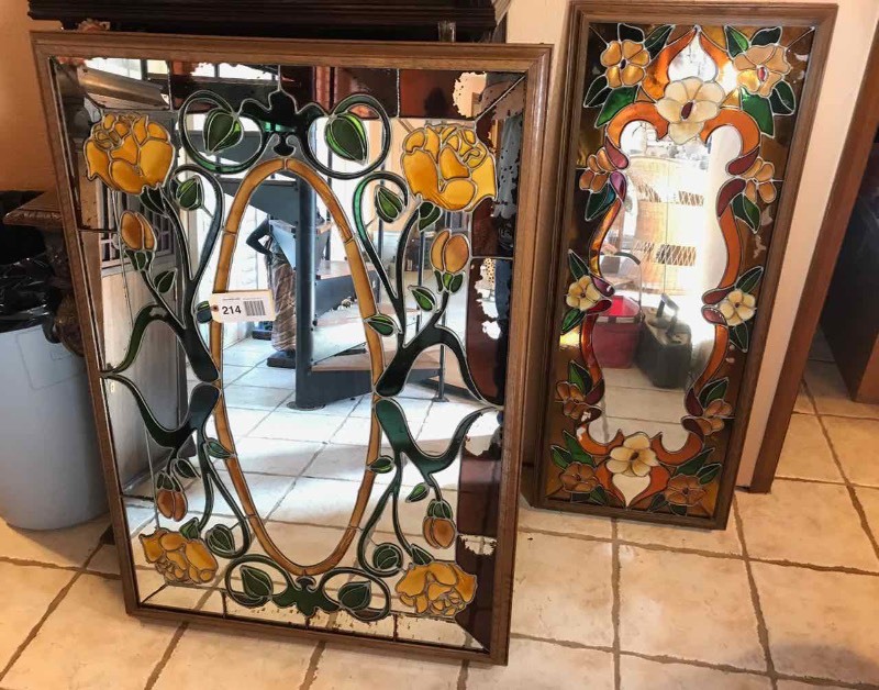 lot 214 image: Reflections In Stained Mirror