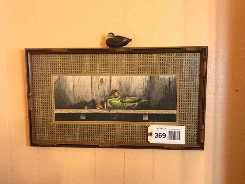 lot 369 image: Framed Print  Buddy Turk, Duck Figure
