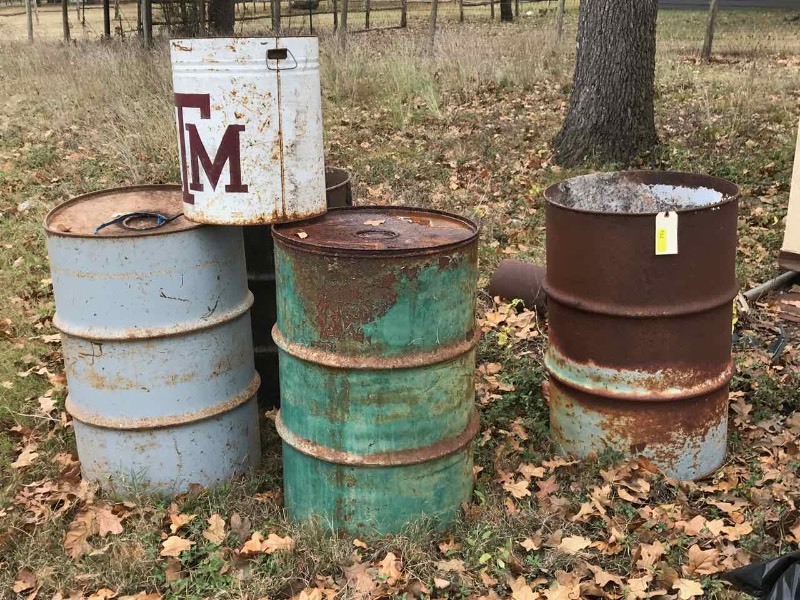 lot 702 image: (5) Burn Barrels