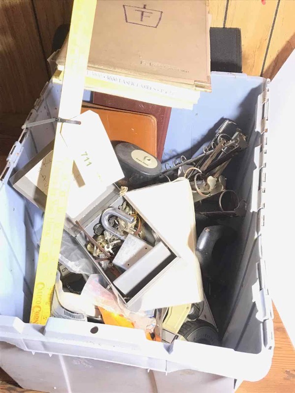 lot 711 image: Misc. Office Supplies, Label Maker, Hole Punches, Etc.