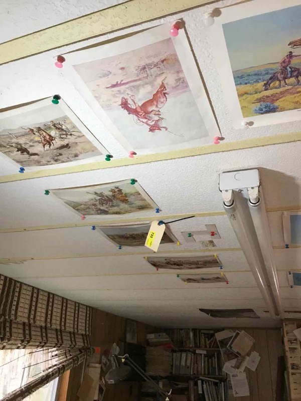 lot 722 image: Prints (Thumb Tacked to Ceiling)