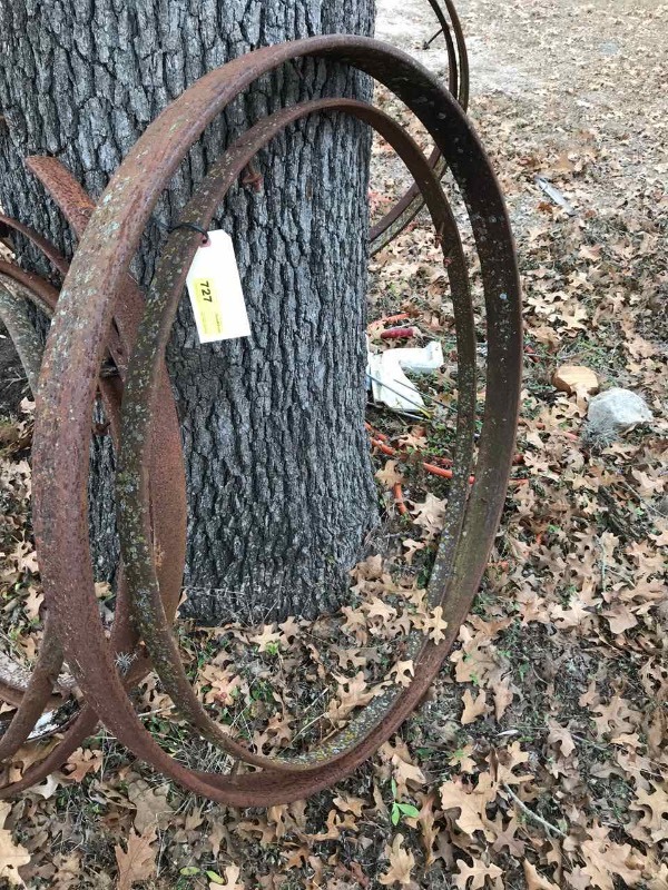 lot 727 image: (2) Wagon Tires