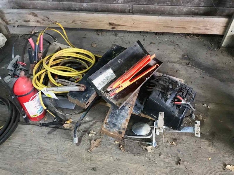 lot 767 image: Automotive  Creeper, Flares, Jumper Cables, Etc.