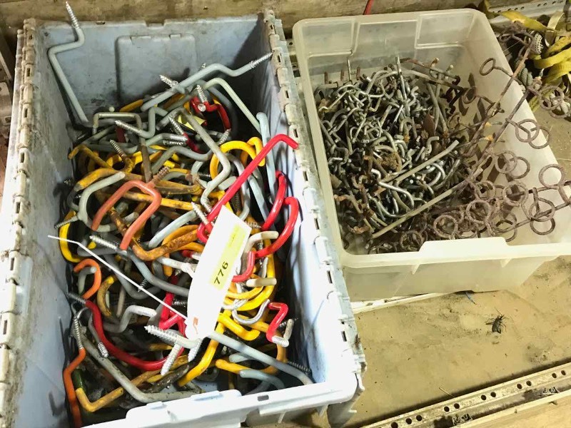 lot 776 image: (2) Tubs of Hooks